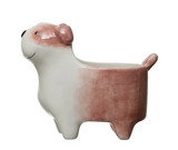 Ceramic Dog-Shaped Planter