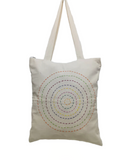 Embroidered Circles Cotton Bag