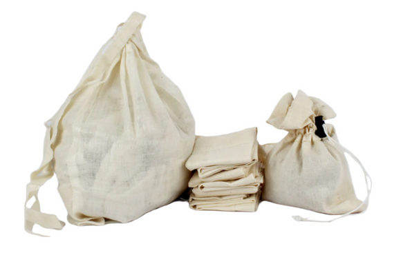 Organic Cotton Muslin Fruit & Veggie Bag Set