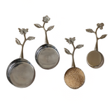 Gold Aluminum Measuring Cup Set w/ Flower Handle