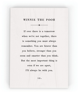 Winnie The Pooh Collection Decorative Block "If Ever There Is"