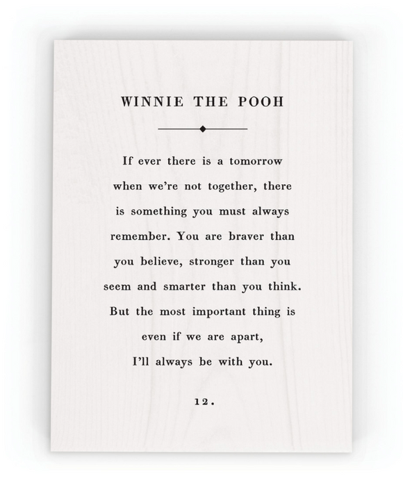 Winnie The Pooh Collection Decorative Block 