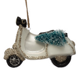 Hand-Painted Glass Scooter Ornament