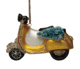 Hand-Painted Glass Scooter Ornament
