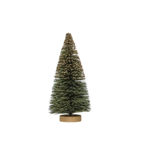 Grey Glitter Bottle Brush Tree