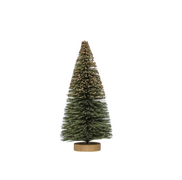 Grey Glitter Bottle Brush Tree