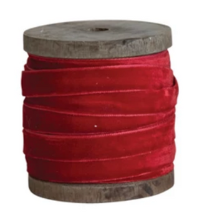 Velvet Ribbon on Wood Spool