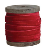 Velvet Ribbon on Wood Spool