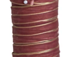 Velvet Metallic Ribbon on Wood Spool