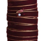 Velvet Metallic Ribbon on Wood Spool