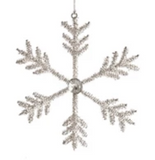 Metal & Glass Beaded Snowflake Ornament
