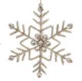 Metal & Glass Beaded Snowflake Ornament