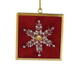 Velvet & Metal Beaded Holiday Icon Ornament