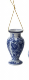 Stoneware Blue & White Teacup/Teapot Ornament