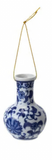 Stoneware Blue & White Teacup/Teapot Ornament