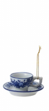 Stoneware Blue & White Teacup/Teapot Ornament