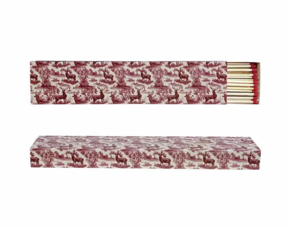 Reindeer Fireplace Matchbox & Safety Matches