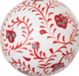 Hand-Painted Paper Mache Ball Ornament