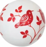 Hand-Painted Paper Mache Ball Ornament