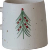 Hand-Painted Holiday Stoneware Mug