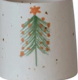 Hand-Painted Holiday Stoneware Mug