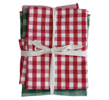 Cotton Gingham Tea Towel Set