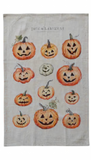 Cotton Jack-O-Lantern Printed Tea Towel
