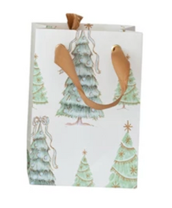 Handmade Printed Christmas Tree Gift Bag