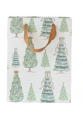 Handmade Printed Christmas Tree Gift Bag