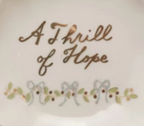 Stoneware Scalloped Plate w/ Holiday Sentiment