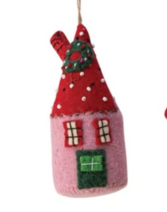 Handmade Felt North Pole Village Ornament