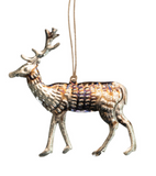 Embossed Metal Deer Milagro Ornament