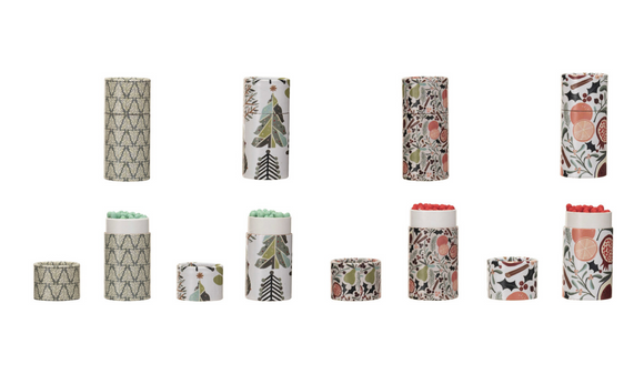 Safety Matches in Tube Matchbox w/ Seasonal Pattern