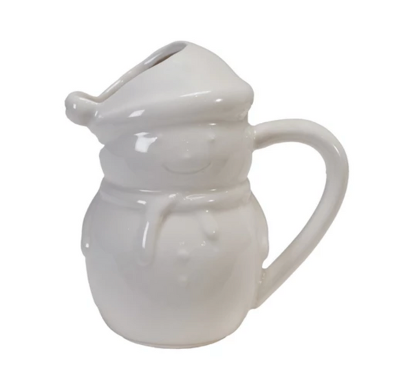Stoneware Snowman Shaped Creamer