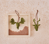 Flocked Resin Deer/Moose Ornament