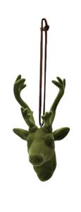 Flocked Resin Deer/Moose Ornament