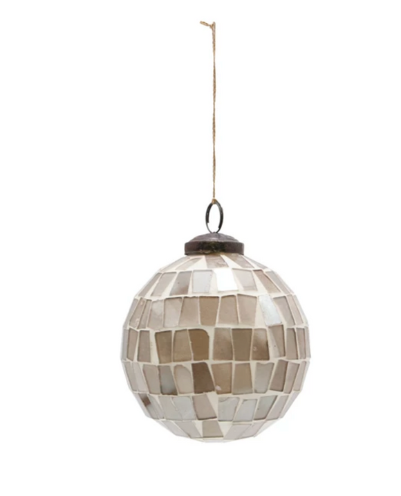 Round Glass Mosaic Ball Ornament