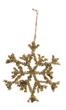 Metal & Glass Beaded Snowflake Ornament