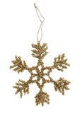 Metal & Glass Beaded Snowflake Ornament