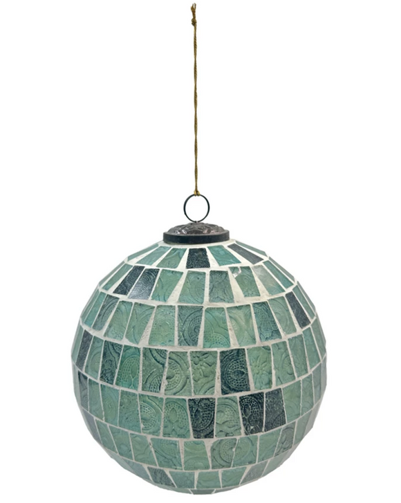 Round Glass Mosaic Ball Ornament