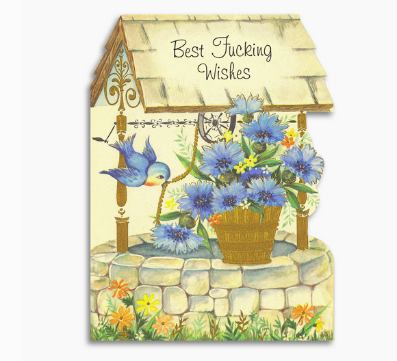 Best Wishes Vintage Style Greeting Card