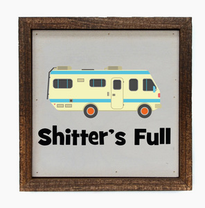 RV Framed Wooden Sign