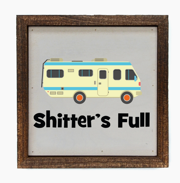 RV Framed Wooden Sign