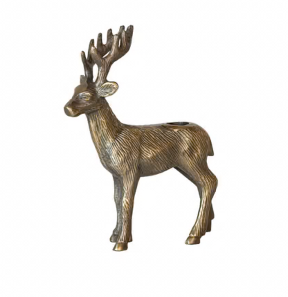 Aluminum Reindeer Taper Holder