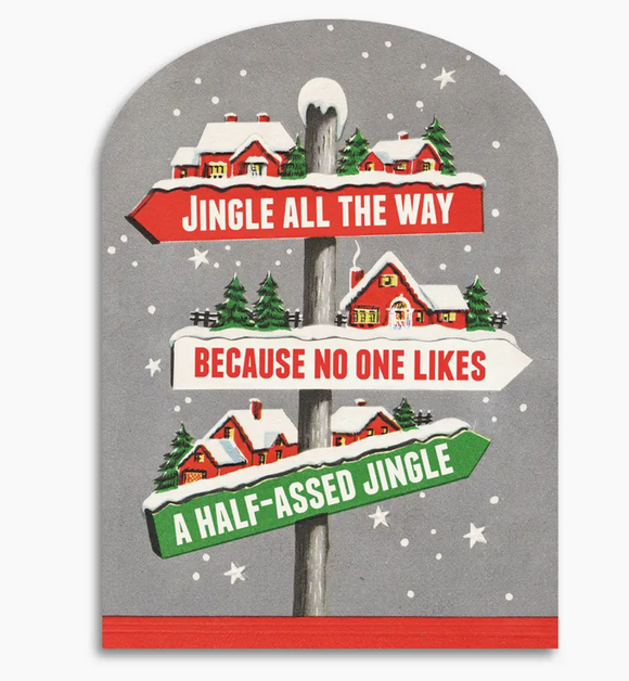 Jingle All The Way Funny Christmas Card