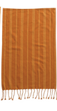 Orange Stripe & Fringe Tea Towel