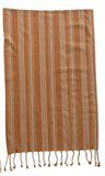 Orange Stripe & Fringe Tea Towel