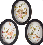 Chickadees Hanging Oval Print