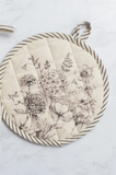 Black and White Botanicals Oven Mitt/ Pot Holder