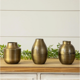 Antiqued Brass Bud Vase